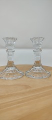 Libbey Crisa Candlestick Pair