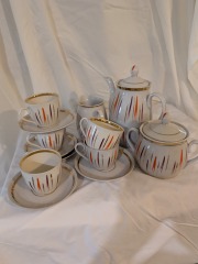 MCM Porcelain Tea Set of 13