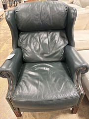 Penn House Green leather recliner