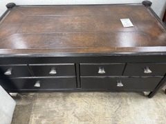 Dark Wood TV Stand w\/ drawers