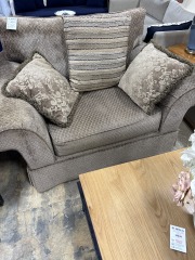 Tan Diamond print Loveseat