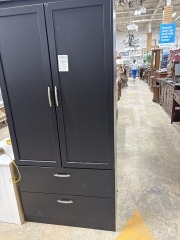 Black 2-drawer Armoire