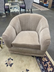 Vintage Shell Swivel Rocker Bucket Chair