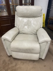 Ivory LaZboy Leather Swivel Rocker Recliner (Each)