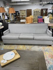 Barclay Butera by Highland House Grey Studded Carson Sofa (Each)