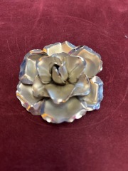 Silver Rose Pin