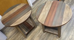 End Tables, Multi-toned Plank Design, Pair