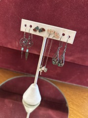 Set of four turquoise earrings