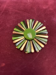 Green Flower Pin