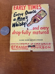 Early Times Giant Match Book