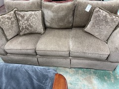 Tan Diamond Print Sofa