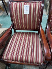 Vintage Striped Armchair