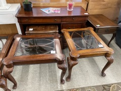 Glass\/Wood End Table