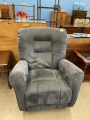 Light Blue Electric Recliner