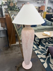 Gorgeous Pink 1980's Coastal Style Floor Lamp