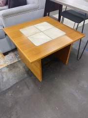 Vintage Gangso Mobler MCM Danish Teak & Tile Side Table