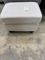 White foot stool\/studs