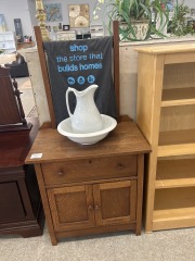 Oak 2 drwr Wash Stand