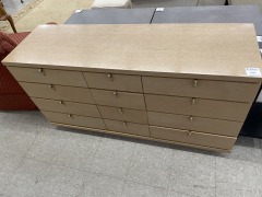 Blond Laminate 12 Drw Dresser
