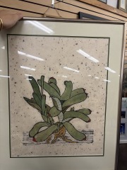 1984 Plant Block Print by JM Anderson