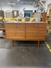 DUX Danish Teak Six Drawer Buffet\/Dresser (AS IS)