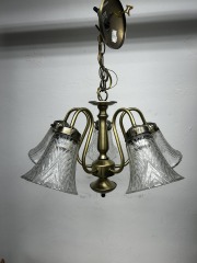 Vintage Golden 5 Light Chandelier