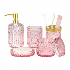 3567 BLK3 | TOWOAAFU Pink Bathroom Accessories Set