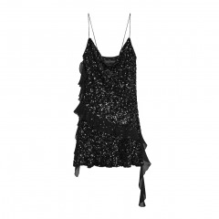 3553 P7 | ZARA Black Sequin Dress