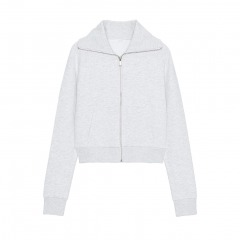 3569 P7 | ZARA Metallic Thread Crop Sweatshirt
