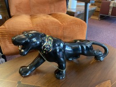 1950's Black Panther Embellished w Chain