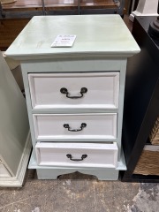 Green\/White 3 Drawer Chest
