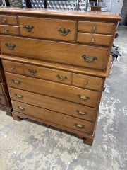 Vintage Dark Wood 6-DrawerChest of Drawers