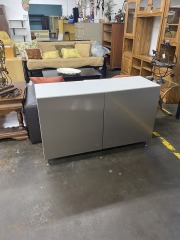 White & Metalic Modern Entertainment Cabinet