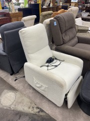 Cream Cozy Electric Recliner