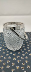 Vtg Mini Crystal Ice Bucket