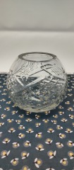 Cut Crystal Rose Bowl Vase