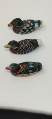 Miniature Wooden Duck Figurines