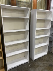 Simple White Laminate Bookshelf (Each)