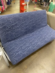 Blue Wave Metal Frame Futon