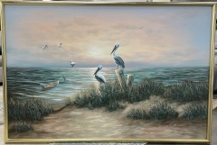 Vintage 1960's W. Dawson Framed Original Oil Painting
