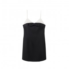 3589 P7 | MANGO Bow Contrasting Dress