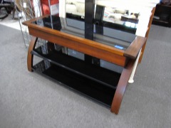 Wood & Glass TV Stand