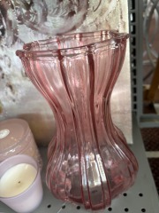 Pink Scalloped Edge Vase