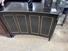 Buffet\/ Server black with gold accents 2 doors