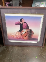 Din\u00e9 Woman R. C. Gorman  Framed Art Print
