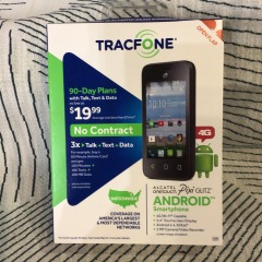 NEW NOS TRACFONE ALCATEL ONETOUCH PiXi GLiTZ PREPAiD SMART PHONE BLACK A463BG