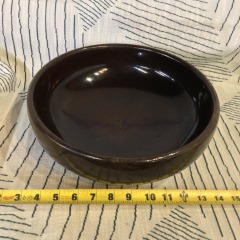 vintage wooden dish was crafted by the United Craftsmen Corp based in New York.