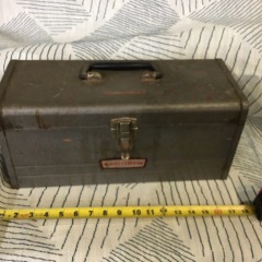 Vintage Craftsman Tool Box W\/Red Tray Crown Logo