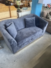 Blue Gray Love Seat
