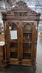Gothic Revival China Cabinet\/Hutch
